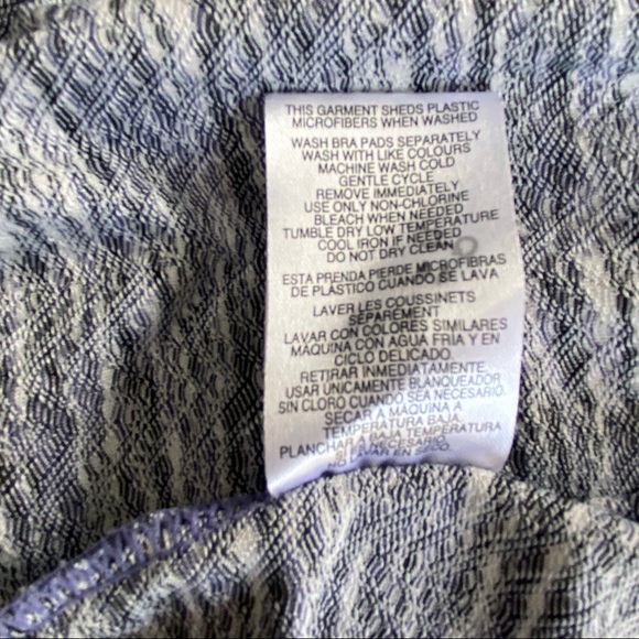 MPG Dress Athletic Sport Travel Shelf Bra Purple Gray Stripe A-Line Pockets M - Picture 13 of 15